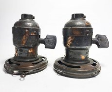 画像3: 1900〜1910's【H.T.Paiste Co.】2-Lamp Sockets (3)