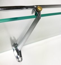 画像4: 1940-50's French Bathroom Glass Shelf (4)