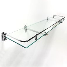 画像1: 1940-50's French Bathroom Glass Shelf (1)