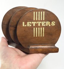 画像9: 1930's【LETTERS】Wooden Letter Holder (9)