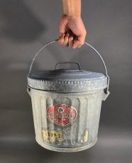 画像3: Early-1940's "Wheeling" MINI Garbage Can  (3)