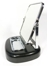 画像2: 1950's【BLACK × SILVER】Shaving Mirror (2)