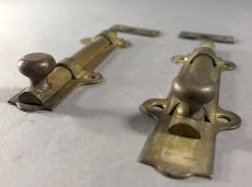 画像3: PAT.1926 Brass Slide" Door Lock【2個セット】 (3)