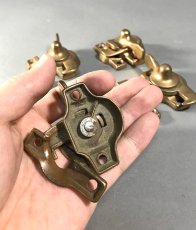 画像4: 1900-1920's Bronze Plated Steel Window Sash Locks w/ catch 【4個セット】 (4)