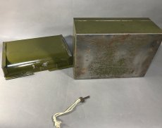 画像5: 1940's "ASCO NEW YORK" Steel Cash Box with Key (5)