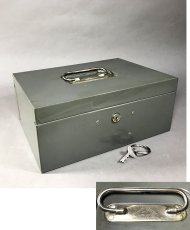 画像1: 1950-60's "ASCO NEW YORK" Steel Safety Box with Key (1)