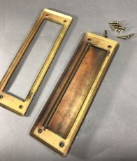 画像4: 1930-40's Brass Mail Slot w/ interior trim (4)