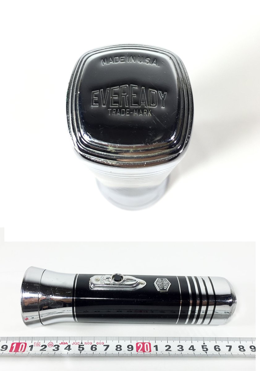 画像8: 1930-40's 【EVEREADY】Art Deco Flash Light "BLACK × SILVER" (8)