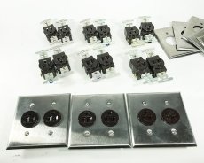 画像3: 【9個セット】 Stainless Cover Plates Outlets (3)