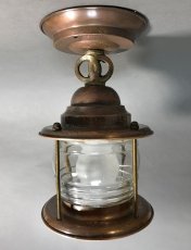 画像1: 1930's "Lantern" Solid Copper Porch Lamp  (1)