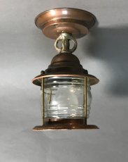 画像3: 1930's "Lantern" Solid Copper Porch Lamp  (3)