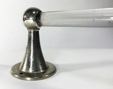 画像3: 1920-40's "Nickel & Clear Glass"  Towel Bar (3)