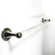 画像1: 1920-40's "Nickel & Clear Glass"  Towel Bar (1)