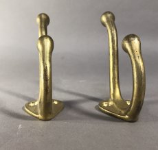 画像4: Early-1900's Cast Brass "Hat＆Jacket" Hook【2-set】 (4)