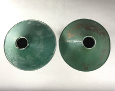 画像3: 1930-40's "Green ＆ White” Steel  Shade 【2個セット】 (3)