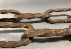 画像3: 1930-50's Twisted Rusty Chain【145cm-太いです】 (3)