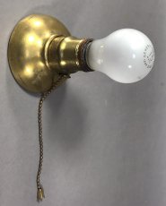 画像1: 1910-20's Porcelain＆Brass Lamp Holder (1)