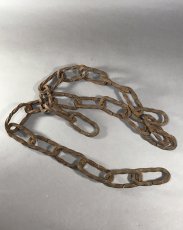 画像2: 1930-50's Twisted Rusty Chain【145cm-太いです】 (2)