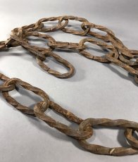 画像1: 1930-50's Twisted Rusty Chain【145cm-太いです】 (1)
