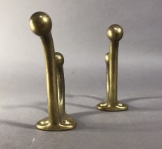 画像3: Early-1900's Cast Brass "Hat＆Jacket" Hook【2-set】 (3)