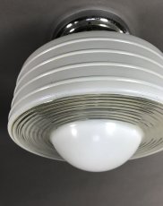 画像1:  1940-Early 1950's Milk Glass "Art Deco" Ceiling Light  (1)