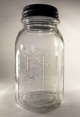 画像4: 1930-60's "Ribbed" Old Glass Mason Jar (4)