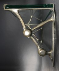 画像6: 1900-20's Cast-Brass "Spider Web" Bathroom Rack/Shelf (6)