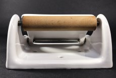 画像10: 1920-30's German-Deco ""Porcelain" Toilet Paper Holder (10)