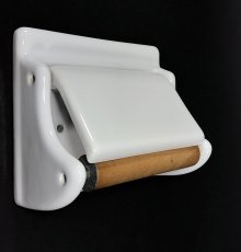 画像6: 1920-30's German-Deco ""Porcelain" Toilet Paper Holder (6)