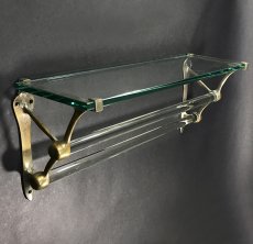 画像15: 1900-20's Cast-Brass "Spider Web" Bathroom Rack/Shelf (15)