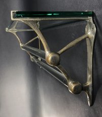 画像3: 1900-20's Cast-Brass "Spider Web" Bathroom Rack/Shelf (3)