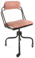 画像6: -☆PINK ＆ BLACK☆- 【1950's Style】 1930's "Studded Backrest" Desk Chair (6)
