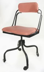 画像2: -☆PINK ＆ BLACK☆- 【1950's Style】 1930's "Studded Backrest" Desk Chair (2)