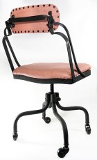 画像7: -☆PINK ＆ BLACK☆- 【1950's Style】 1930's "Studded Backrest" Desk Chair (7)