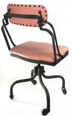 画像8: -☆PINK ＆ BLACK☆- 【1950's Style】 1930's "Studded Backrest" Desk Chair (8)
