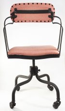 画像10: -☆PINK ＆ BLACK☆- 【1950's Style】 1930's "Studded Backrest" Desk Chair (10)