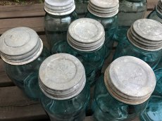 画像3: 1930-60's Old "BLUE" Glass Mason Jar 【バラ売り】 (3)