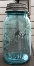 画像9: 1930-60's Old "BLUE" Glass Mason Jar 【バラ売り】 (9)