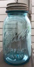 画像5: 1930-60's Old "BLUE" Glass Mason Jar 【バラ売り】 (5)