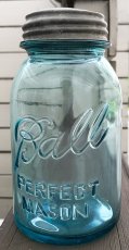 画像12: 1930-60's Old "BLUE" Glass Mason Jar 【バラ売り】 (12)