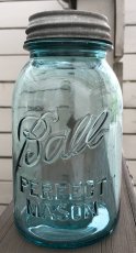 画像10: 1930-60's Old "BLUE" Glass Mason Jar 【バラ売り】 (10)