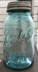 画像13: 1930-60's Old "BLUE" Glass Mason Jar 【バラ売り】 (13)