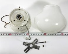 画像7: 1930-40's Art Deco "Porcelain＆Milk Glass" Bathroom Lamp (7)