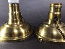 画像2: 1910-20's Brass Lamp Holder 【2個セット】 (2)