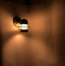 画像3: 1930's "Shabby" Caged Porch Lamp (3)