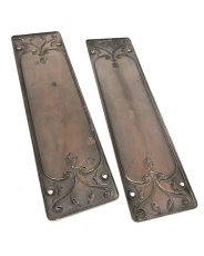 画像2: Victorian era 1890's Door PUSH Plate (2)