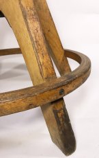 画像13: 1950's "ART DECO" Germany Wooden Workshop Stool (13)