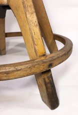 画像12: 1950's "ART DECO" Germany Wooden Workshop Stool (12)