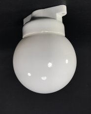 画像2: 1940-50's German Milk Glass＆Porcelain Ceiling/Wall Light (2)
