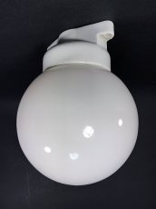 画像2: 1940-50's German Milk Glass＆Porcelain Ceiling/Wall Light (2)